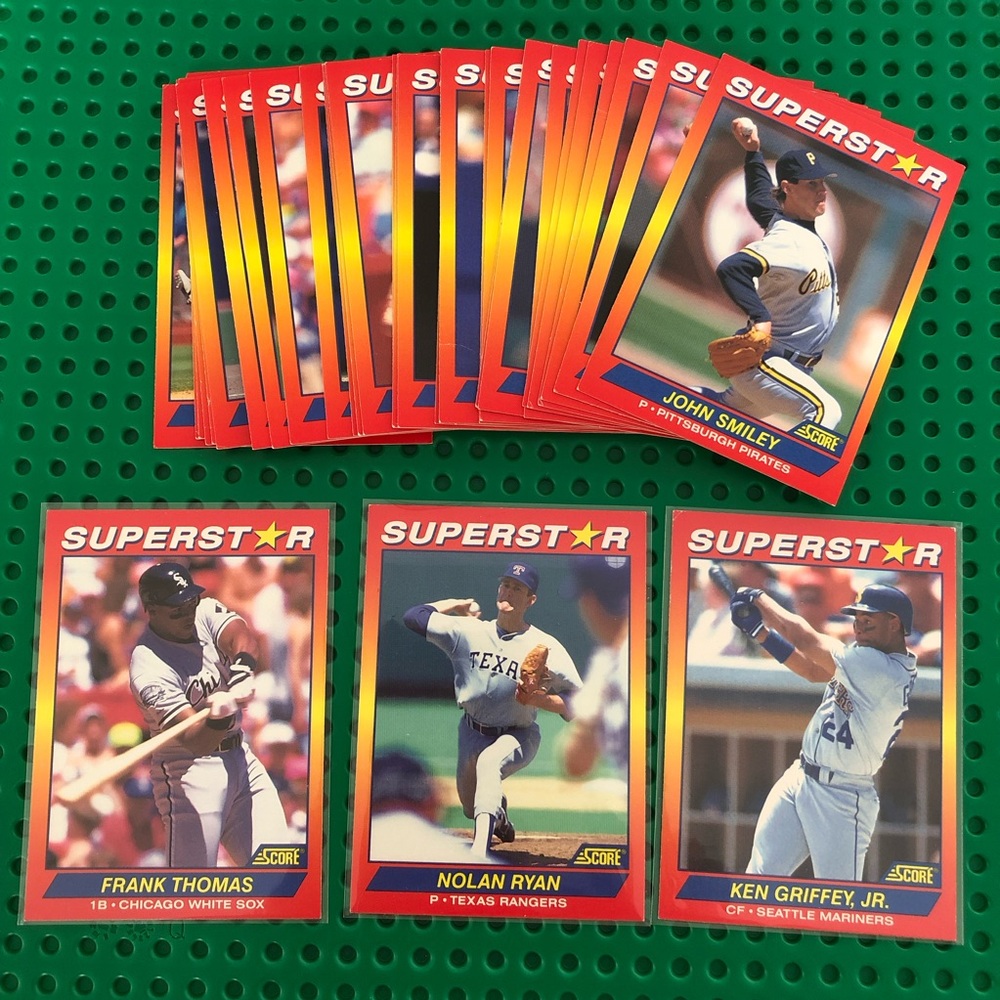 1992 Score Baseball Superstar Lot of 35 Ken Griffey Jr, Nolan Ryan, Frank Thomas